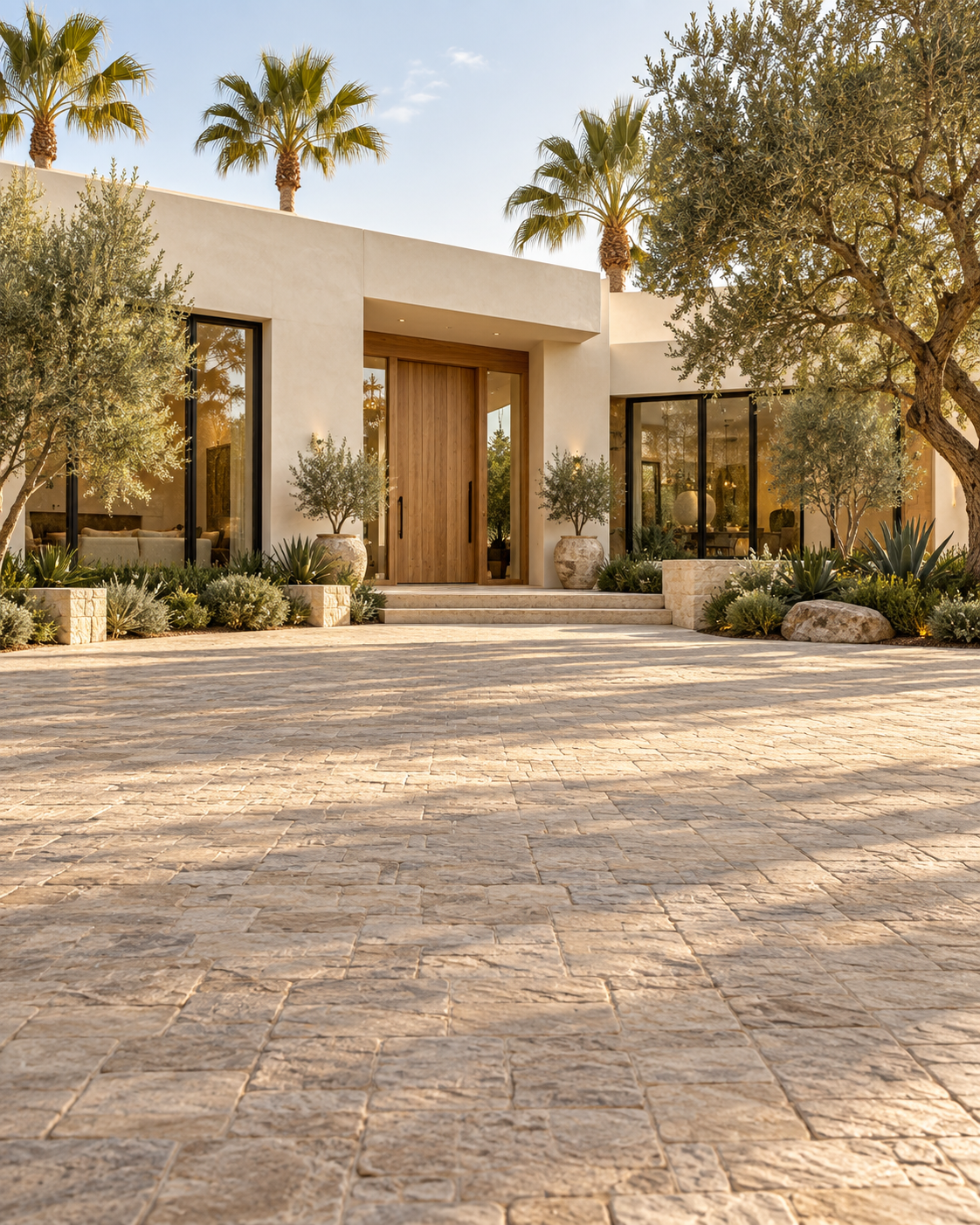 California home exterior in warm natural light